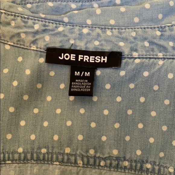 Chambray polka dot button up - Picture 2 of 3